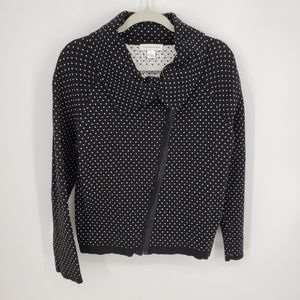 Christopher & Banks Asymmetric Moto Sweater Jacket